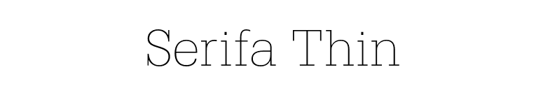 Serifa Thin font preview