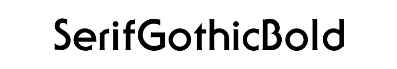 SerifGothicBold font preview