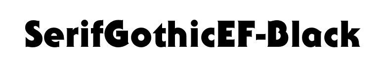 SerifGothicEF-Black font preview