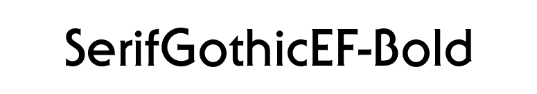 SerifGothicEF-Bold font preview