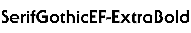 SerifGothicEF-ExtraBold font preview