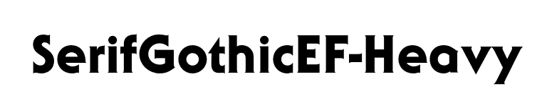SerifGothicEF-Heavy font preview