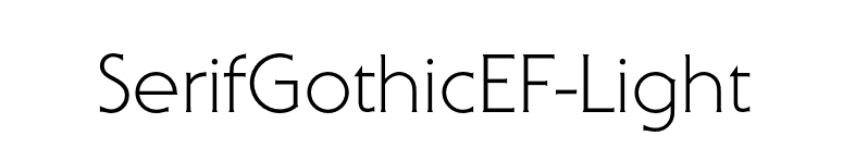 SerifGothicEF-Light font preview