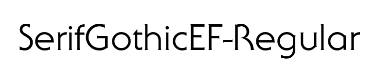 SerifGothicEF-Regular font preview