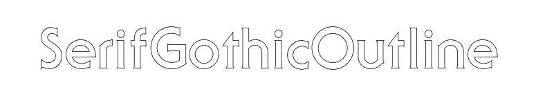 SerifGothicOutline font preview