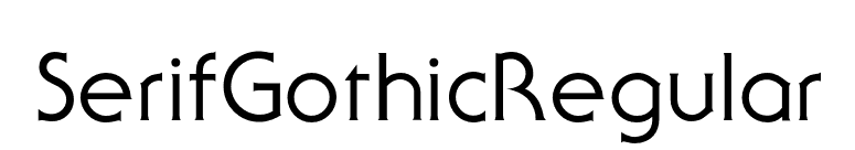 SerifGothicRegular font preview