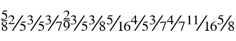 SeriFractions font preview