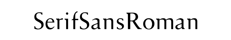SerifSansRoman font preview