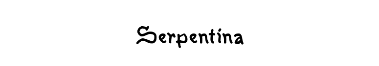 Serpentina font preview