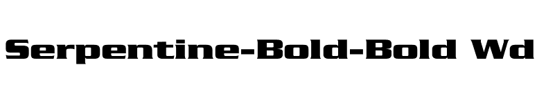 Serpentine-Bold-Bold Wd font preview