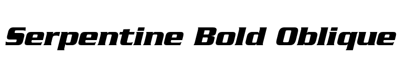 Serpentine Bold Oblique font preview