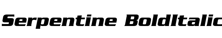 Serpentine BoldItalic font preview