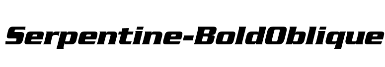 Serpentine-BoldOblique font preview