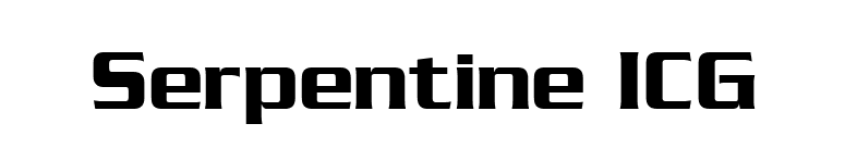 Serpentine ICG font preview