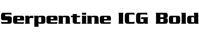 Serpentine ICG Bold font preview