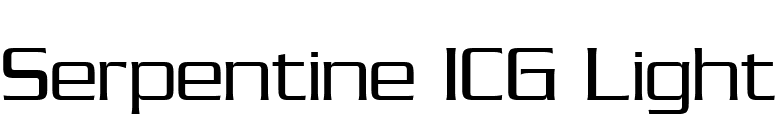 Serpentine ICG Light font preview