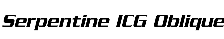 Serpentine ICG Oblique font preview