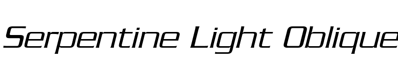 Serpentine Light Oblique font preview