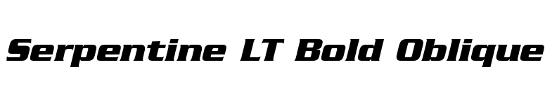 Serpentine LT Bold Oblique font preview