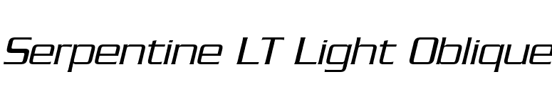 Serpentine LT Light Oblique font preview