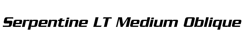 Serpentine LT Medium Oblique font preview