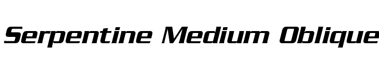 Serpentine Medium Oblique font preview