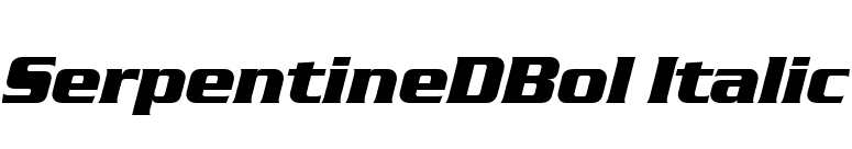 SerpentineDBol Italic font preview