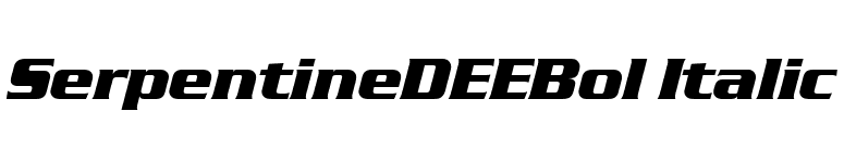 SerpentineDEEBol Italic font preview