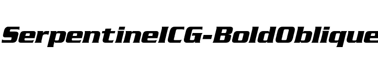 SerpentineICG-BoldOblique font preview