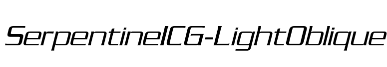 SerpentineICG-LightOblique font preview