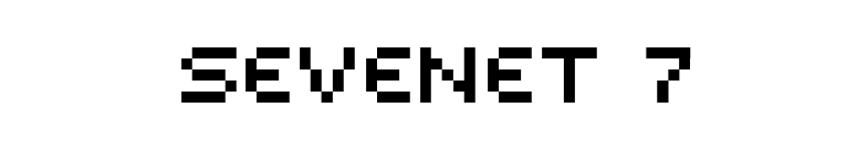 Sevenet 7 font preview
