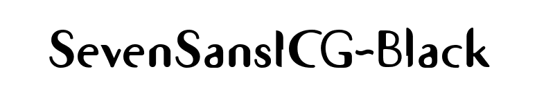 SevenSansICG-Black font preview