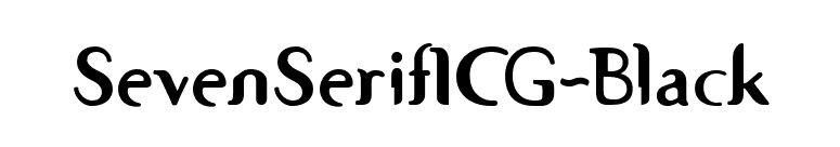 SevenSerifICG-Black font preview