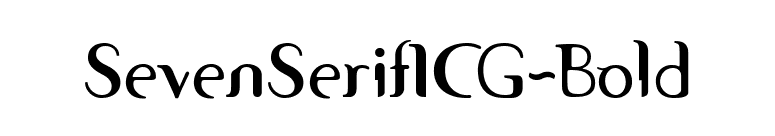 SevenSerifICG-Bold font preview