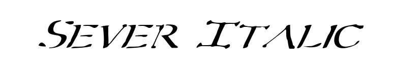 Sever Italic font preview