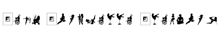 Sexy Silouette Stencils font preview