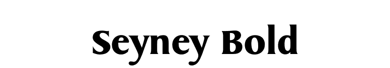 Seyney Bold font preview