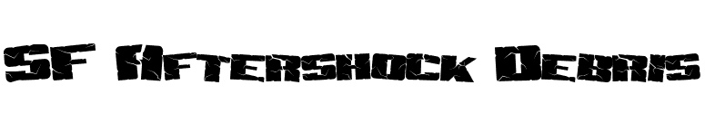 SF Aftershock Debris font preview