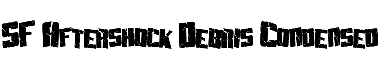 SF Aftershock Debris Condensed font preview