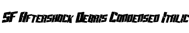SF Aftershock Debris Condensed Italic font preview