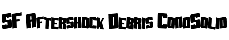 SF Aftershock Debris CondSolid font preview