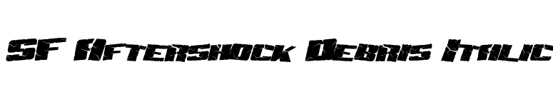 SF Aftershock Debris Italic font preview