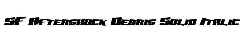 SF Aftershock Debris Solid Italic font preview