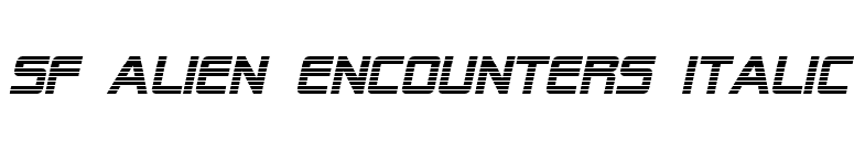 SF Alien Encounters Italic font preview