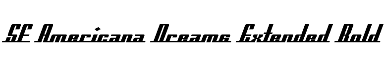 SF Americana Dreams Extended Bold font preview