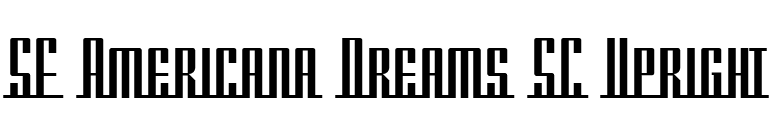 SF Americana Dreams SC Upright font preview