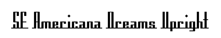 SF Americana Dreams Upright font preview
