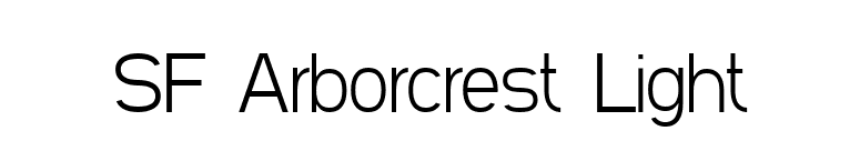SF Arborcrest Light font preview
