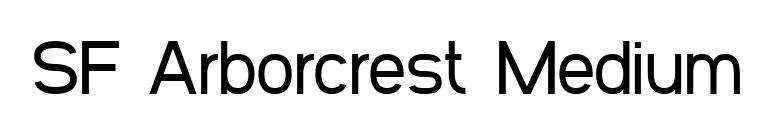 SF Arborcrest Medium font preview