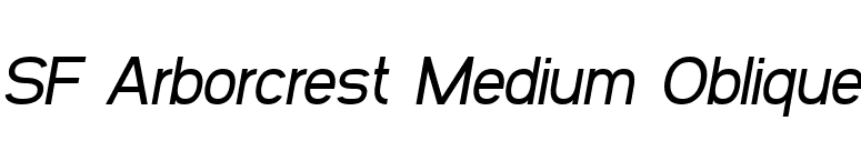 SF Arborcrest Medium Oblique font preview